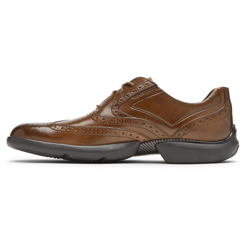 Zapatos Con Cordones Rockport Hombre Mexico - Total Motion Advance Wingtip Marrom - HPRXN5136